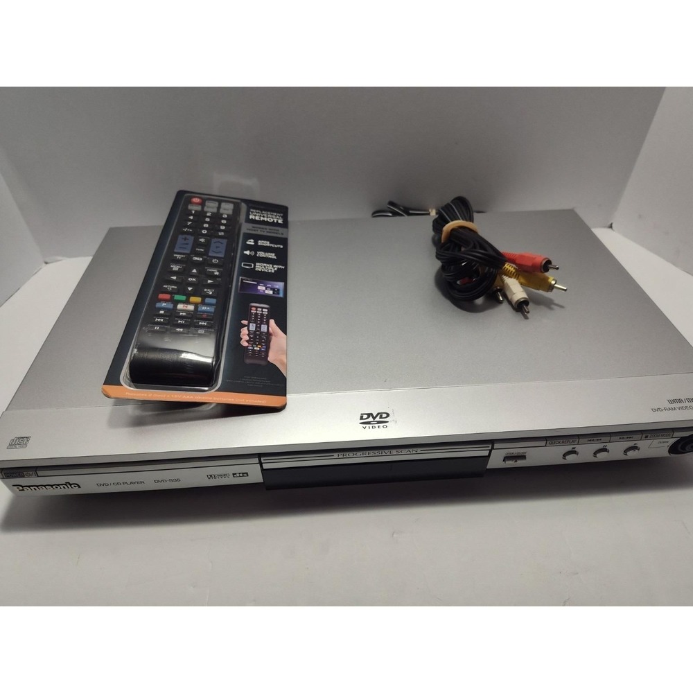 Panasonic DVD/CD Player Model DVD-S35 With Remote Tested Working With Rca Cables